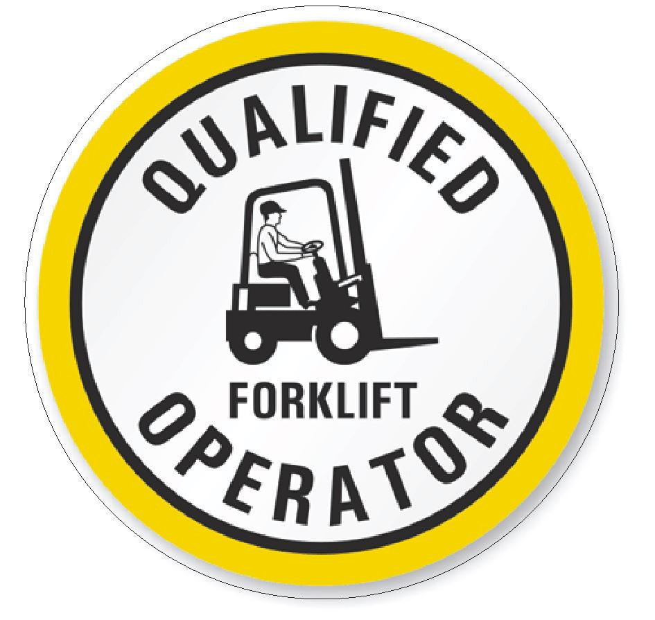 Qualified Fork Lift Operator Hard Hat Decal Hardhat Sticker Helmet Label H104 - Winter Park Products