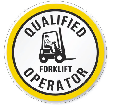 Qualified Fork Lift Operator Hard Hat Decal Hardhat Sticker Helmet Label H104 - Winter Park Products