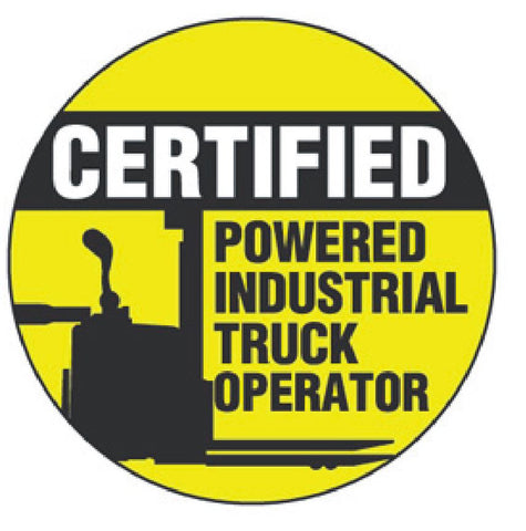 Certified Powered Truck Operator Hard Hat Decal Hardhat Sticker Helmet H121 - Winter Park Products