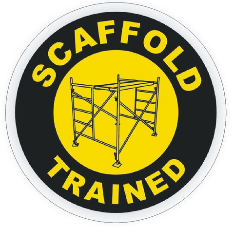 Scaffold Trained Hard Hat Decal Hard Hat Sticker Helmet Safety Label H25 - Winter Park Products