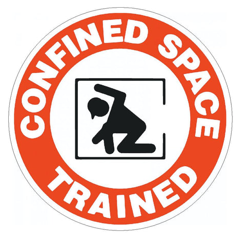 Confined Space Trained Hard Hat Decal Hard Hat Sticker Helmet Safety Label H41 - Winter Park Products