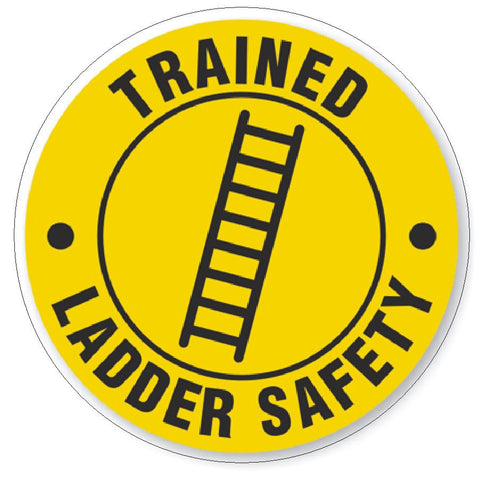 Trained Ladder Safety Hard Hat Decal Hard Hat Sticker Helmet Safety Label H59 - Winter Park Products