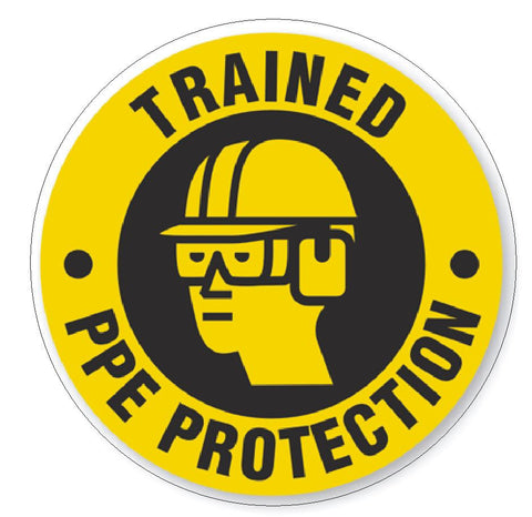 Trained PPE Protection Hard Hat Decal Hardhat Sticker Helmet Safety H78 - Winter Park Products