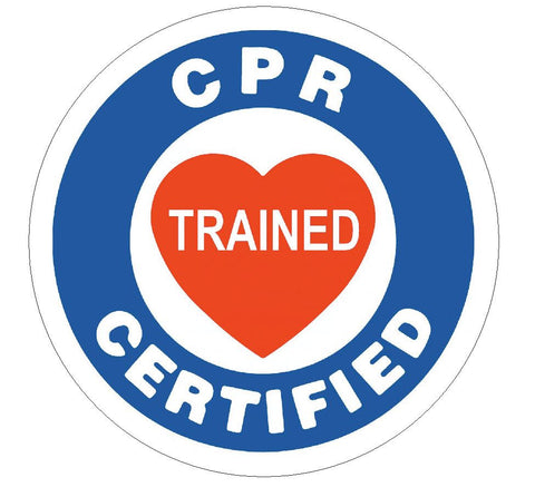 CPR Trained Certified Hard Hat Decal Hard Hat Sticker Helmet Safety Label H4 - Winter Park Products