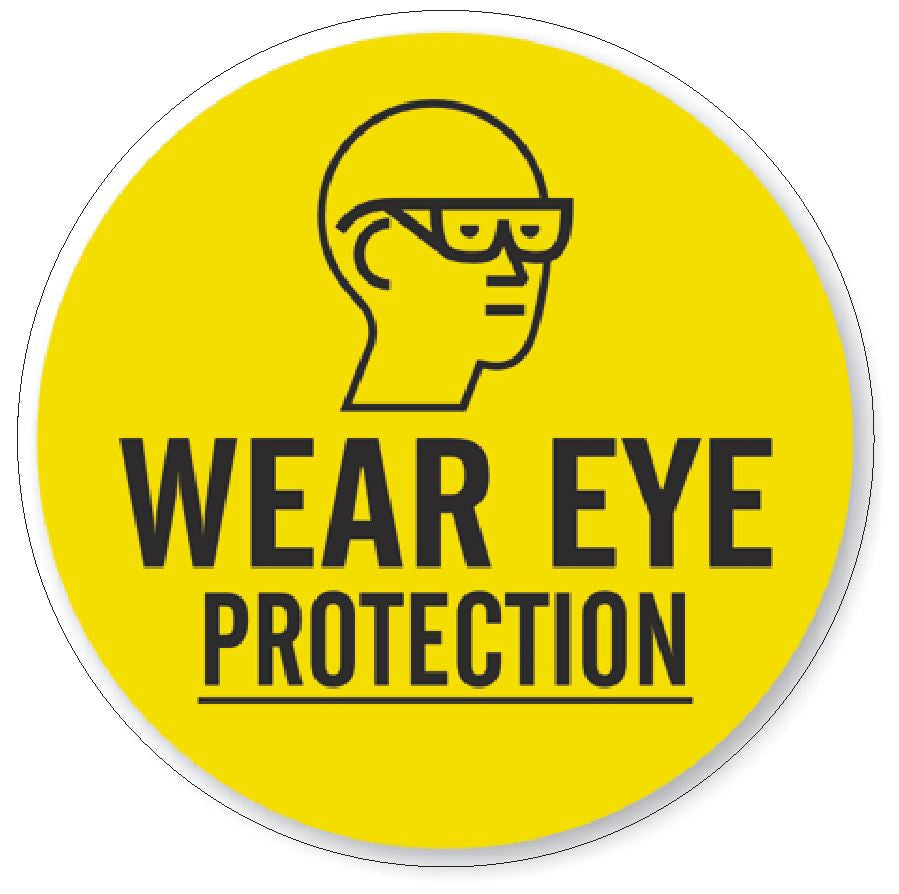 Wear Eye Protection Hard Hat Decal Hardhat Sticker Helmet Safety H80 - Winter Park Products