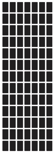 Black Rectangle .6" x .35"  Vinyl Color Coded Inventory Label Square Stickers