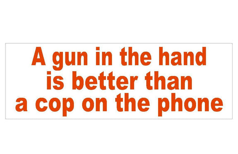 Anti Obama Cop on the phone Gun Control Bumper Sticker or Helmet Sticker D292 - Winter Park Products