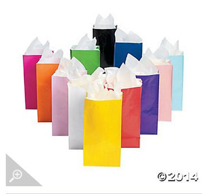 Assorted Color Paper Bags AS LOW AS 26¢ ea - Winter Park Products