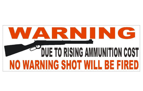 Anti Obama Anti Gun Control Warning Political Bumper Sticker MADE IN USA D323 - Winter Park Products