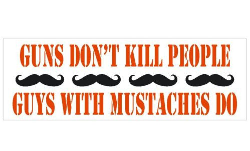Anti Obama Gun Control Mustache Political Bumper Sticker D282 - Winter Park Products