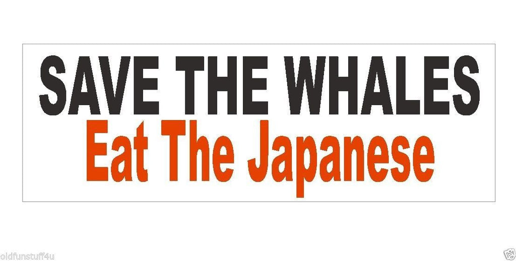 Save The Whales Funny Bumper Sticker or Helmet Sticker D409 - Winter Park Products