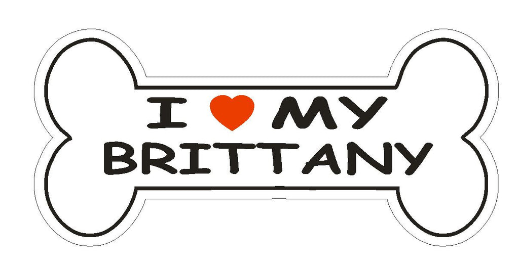 Love My Brittany Bumper Sticker or Helmet Sticker D1159 Dog Lover Pet - Winter Park Products