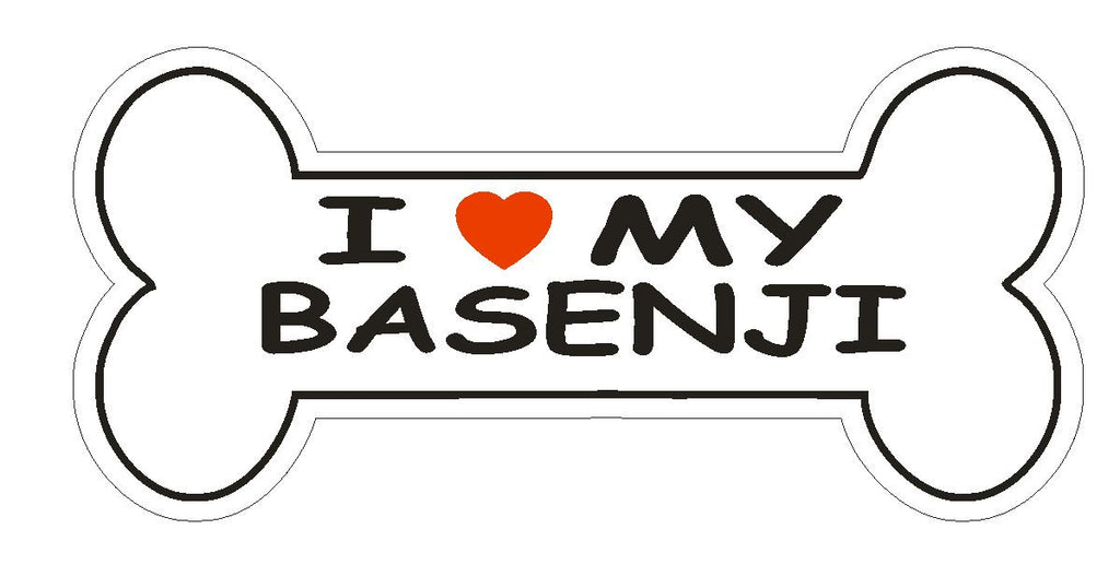 Love My Basenji Bumper Sticker or Helmet Sticker D1166 Dog Lover Pet - Winter Park Products
