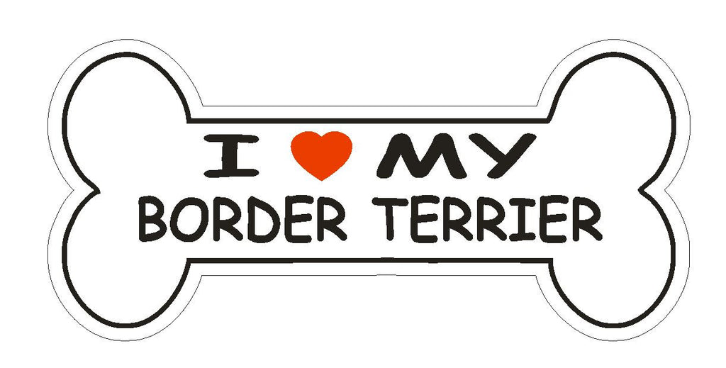 Love My Border Terrier Bumper Sticker or Helmet Sticker D1157 Dog Lover Pet - Winter Park Products