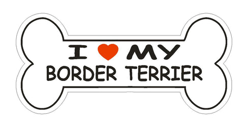 Love My Border Terrier Bumper Sticker or Helmet Sticker D1157 Dog Lover Pet - Winter Park Products