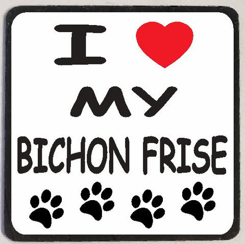 M141 I Love My Bichon Frise Magnet