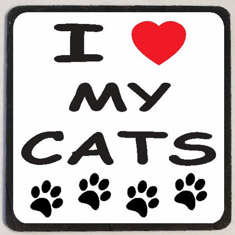 M129 I Love My Cats Magnet