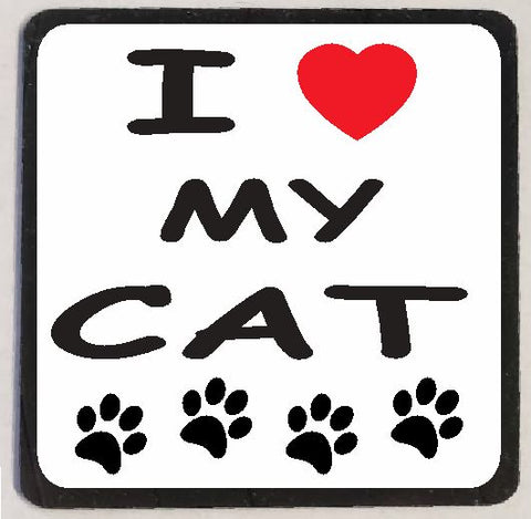 M128 I Love My Cat Magnet