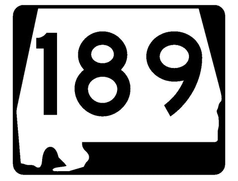 Alabama State Route 189 Sticker R4588 Highway Sign Road Sign Decal