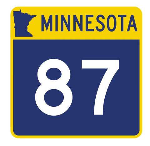 Minnesota State Highway 87 Sticker Decal R4929 Highway Route Sign