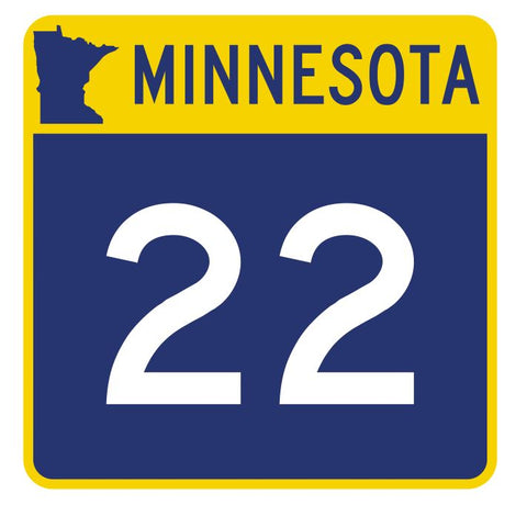 Minnesota State Highway 22 Sticker Decal R4718 Highway Route Sign