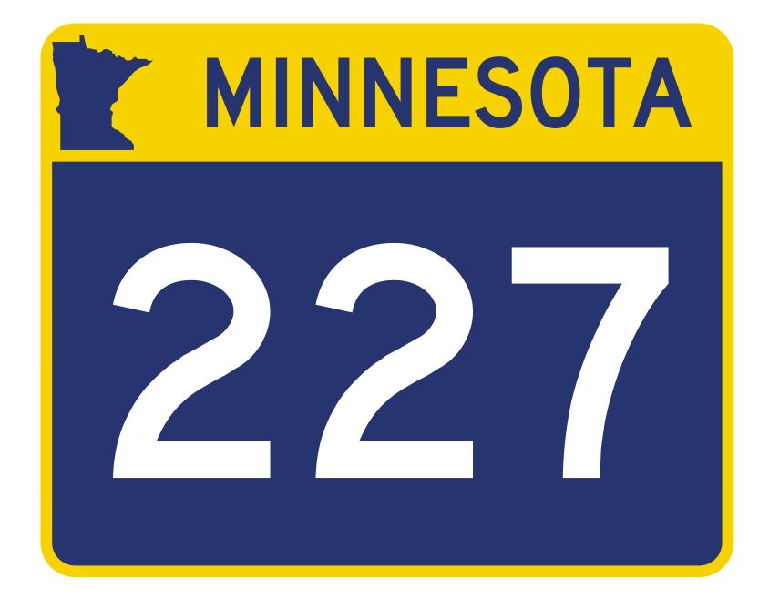 Minnesota State Highway 227 Sticker Decal R4982 Highway Route sign