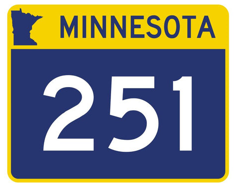 Minnesota State Highway 251 Sticker Decal R4998 Highway Route sign