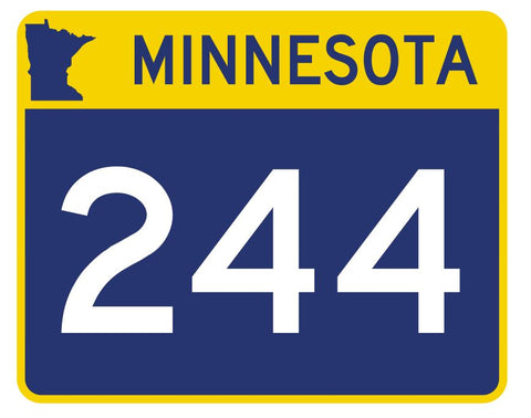 Minnesota State Highway 244 Sticker Decal R4992 Highway Route sign