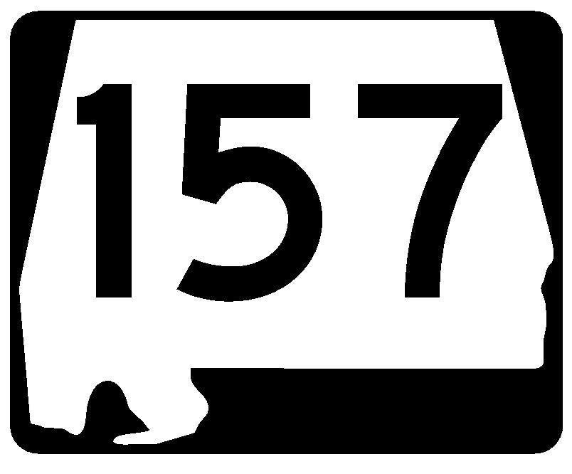 Alabama State Route 157 Sticker R4556 Highway Sign Road Sign Decal