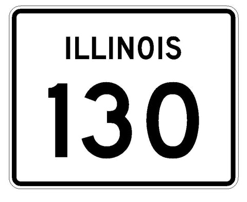 Illinois State Route 130 Sticker R4396 Highway Sign Road Sign Decal