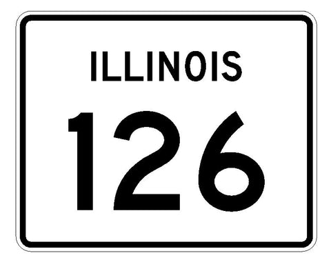 Illinois State Route 126 Sticker R4392 Highway Sign Road Sign Decal
