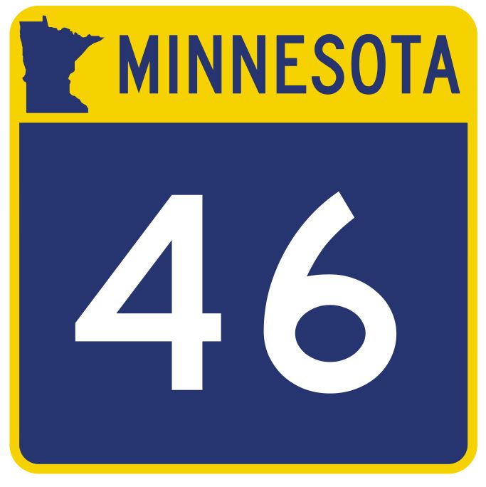 Minnesota State Highway 46 Sticker Decal R4738 Highway Route Sign