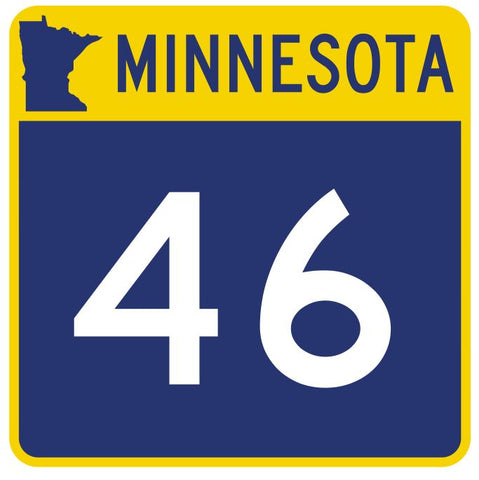 Minnesota State Highway 46 Sticker Decal R4738 Highway Route Sign