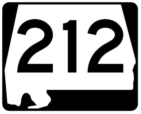 Alabama State Route 212 Sticker R4610 Highway Sign Road Sign Decal