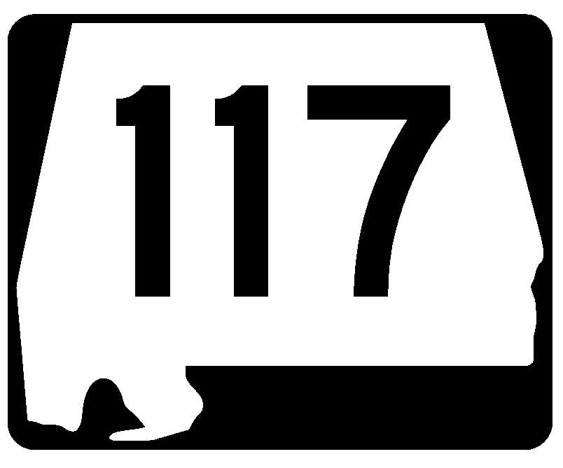 Alabama State Route 117 Sticker R4513 Highway Sign Road Sign Decal