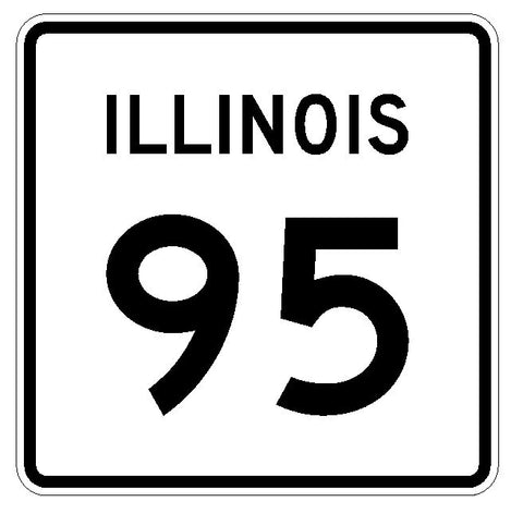 Illinois State Route 95 Sticker R4363 Highway Sign Road Sign Decal