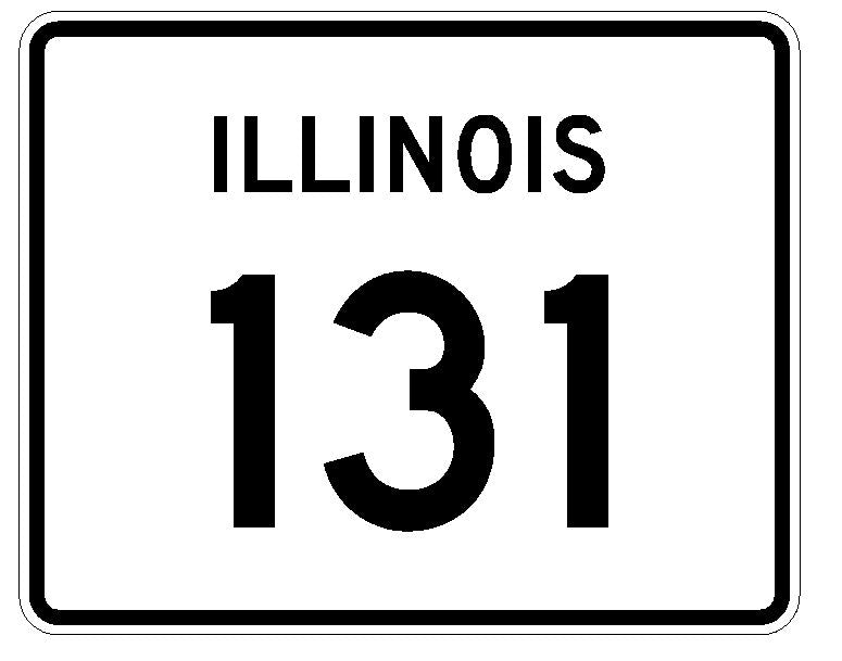 Illinois State Route 131 Sticker R4397 Highway Sign Road Sign Decal