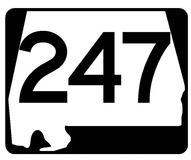 Alabama State Route 247 Sticker R4674 Highway Sign Road Sign Decal