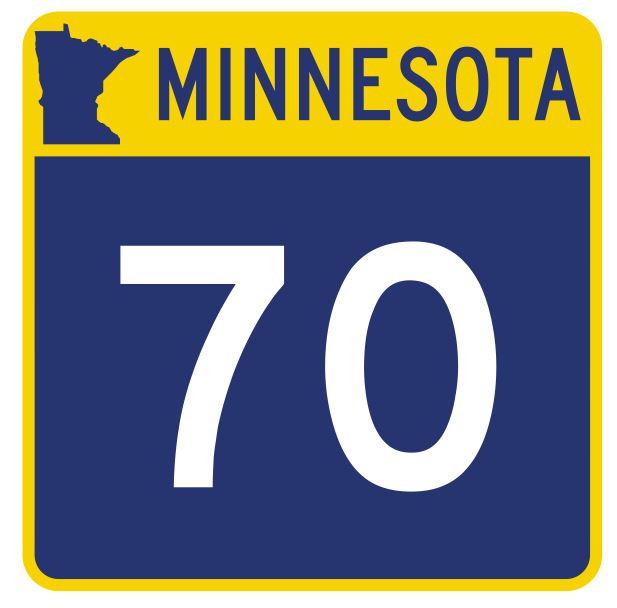 Minnesota State Highway 70 Sticker Decal R4917 Highway Route Sign