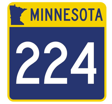 Minnesota State Highway 224 Sticker Decal R4979 Highway Route sign