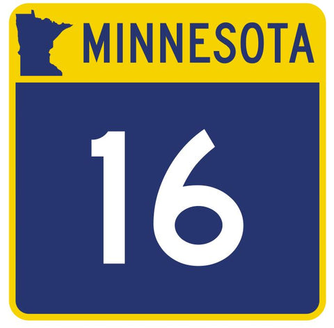 Minnesota State Highway 16 Sticker Decal R4713 Highway Route Sign