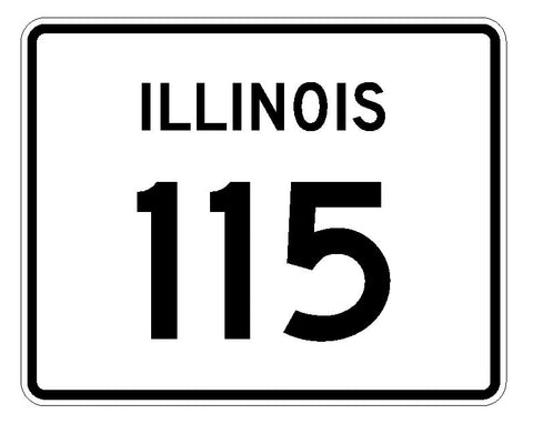 Illinois State Route 115 Sticker R4382 Highway Sign Road Sign Decal