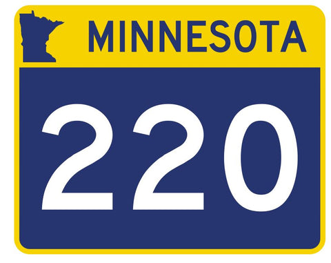 Minnesota State Highway 220 Sticker Decal R4976 Highway Route sign