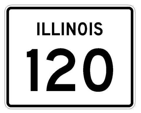 Illinois State Route 120 Sticker R4386 Highway Sign Road Sign Decal