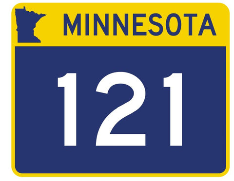 Minnesota State Highway 121 Sticker Decal R4957 Highway Route Sign