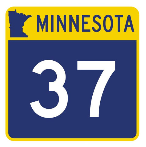 Minnesota State Highway 37 Sticker Decal R4731 Highway Route Sign