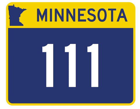 Minnesota State Highway 111 Sticker Decal R4949 Highway Route Sign