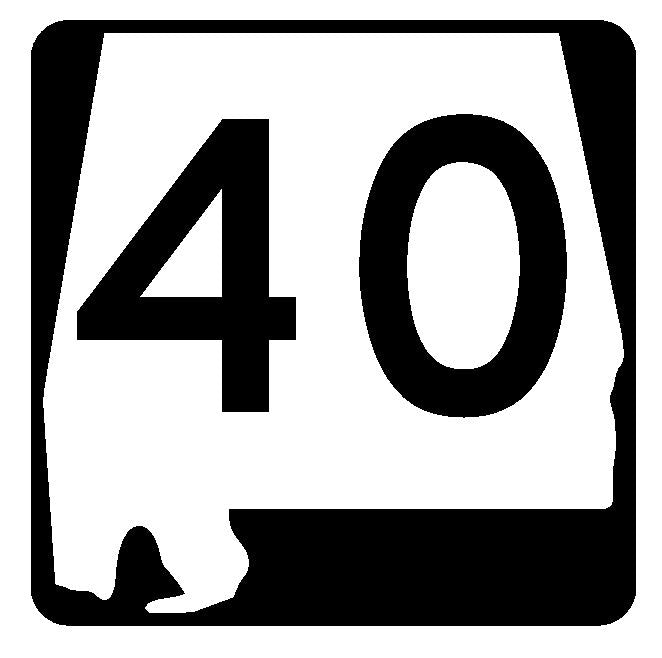 Alabama State Route 40 Sticker R4429 Highway Sign Road Sign Decal