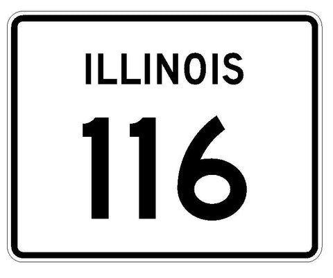 Illinois State Route 116 Sticker R4383 Highway Sign Road Sign Decal