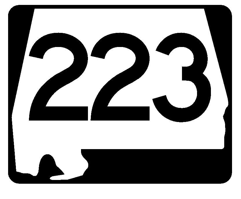 Alabama State Route 223 Sticker R4655 Highway Sign Road Sign Decal